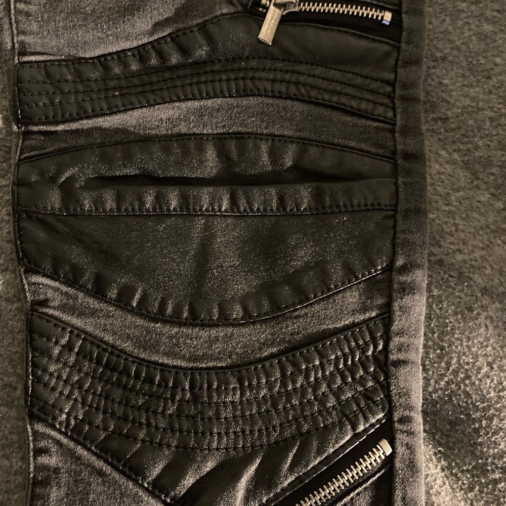 COPY - Black biker designer jeans